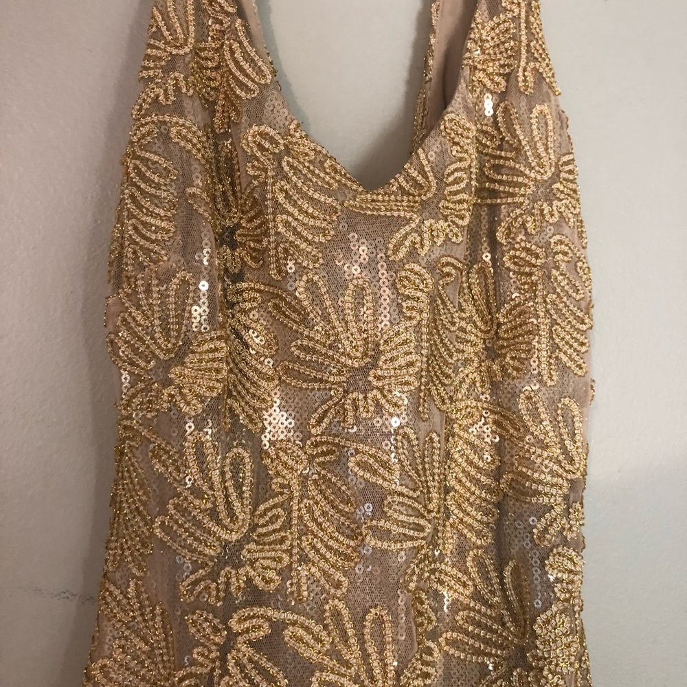 Badgley Mischka Gold evening dress😍😍 - Picture 3 of 5